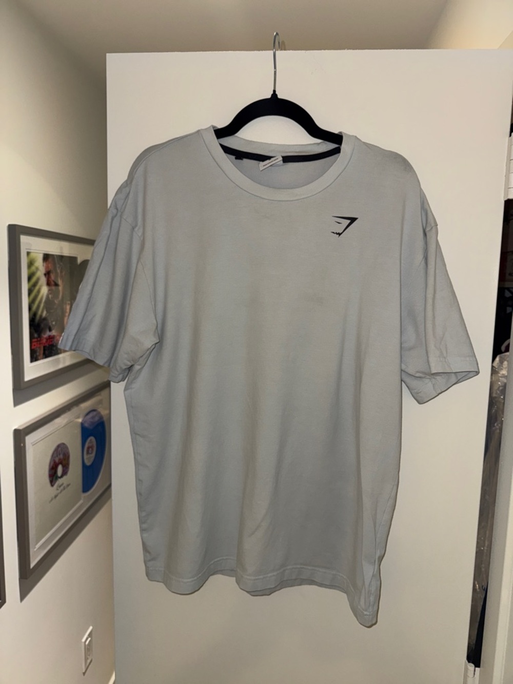 Gymshark Men’s Light Blue Performance T-Shirt - Medium
